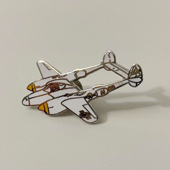 Vintage P-38 Fighter Aircraft Pin - Picture 9 of 9